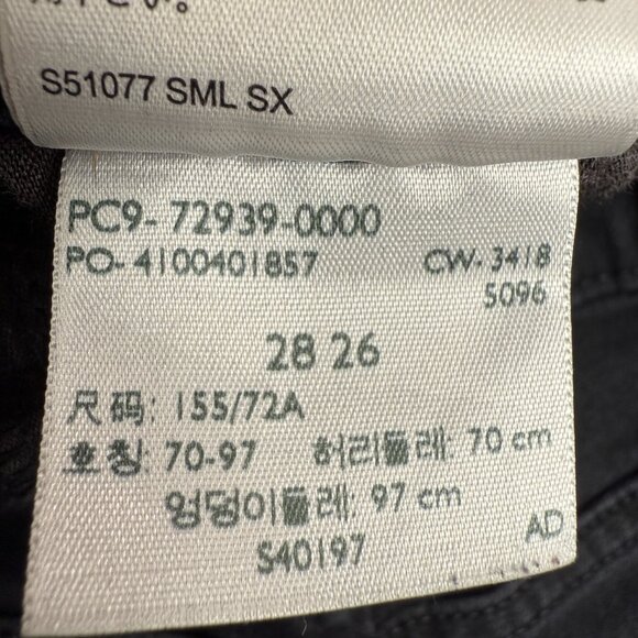 EUC Women's LEVI'S Mile High‎ Cropped Flare Premium Black Jeans | Size 28 - Picture 11 of 11